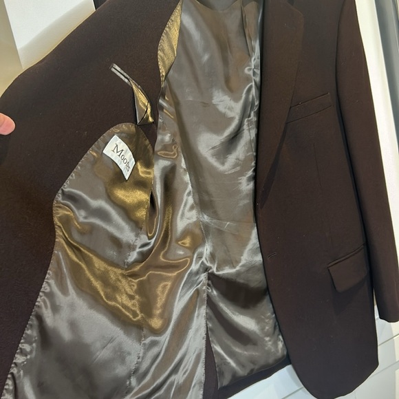 Pronto Uomo Brown Men’s Blazer Silk Wool Cashmere – Moores Size 44R - Picture 5 of 13